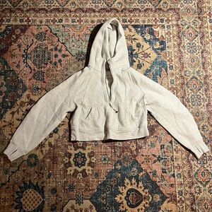 Lululemon Athletica Heather Gray Cropped Hoodie